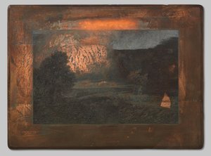 Landschaft mit Schafherde