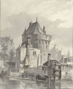 Ansicht des Hoofdtoren in Hoorn von Johannes Bosboom