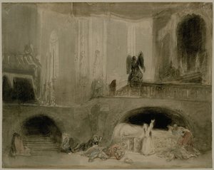 Szene aus der Oper Guido et Ginevra von Johannes Bosboom