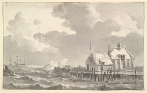 Ein Ästuar im Sturm von Johannes Christiaan Schotel