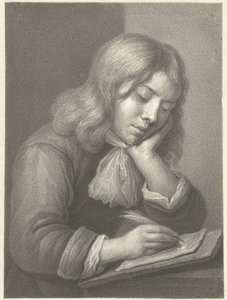 Schreibender Junge von Johannes Cornelis Mertens