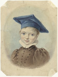 Junge mit einer blauen Baskenmütze von Johannes Hari (I)