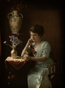 Frau mit Blumen