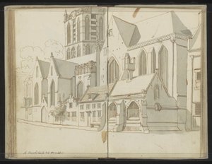 Rechte Fassade der Jacobikirche in Utrecht