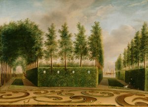 Ein formaler Garten, 1766 von Johannes Janson