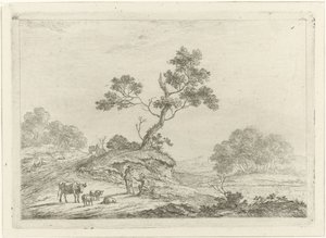 Landschaft mit Hirten im Gespräch