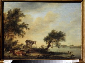Landschaft mit Vieh