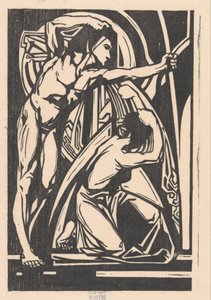 Stehender Mann und kniende Frau von Johannes Josephus Aarts