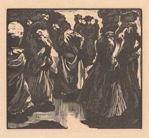 Frauen im Regen von Johannes Josephus Aarts
