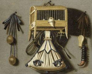 Stillleben mit Jagdausrüstung von Johannes Leemans