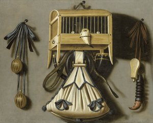 Stillleben mit Jagdgeräten von Johannes Leemans