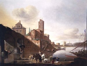 Ansicht der Ponte Molle in Rom