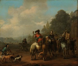 Die Rückkehr von der Jagd von Johannes Lingelbach