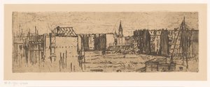 Ansicht von Amsterdam mit im Bau befindlichen Häusern von Johannes Löhr