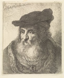 Porträt eines alten Mannes mit Barett