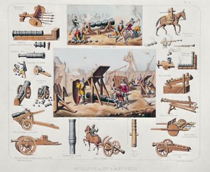 Französische Artillerie aus dem 14. und 15. Jahrhundert