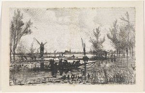 Holländische Landschaft von Johannes Tavenraat