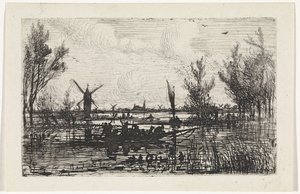 Holländische Landschaft von Johannes Tavenraat