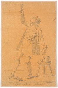 Porträt von Jens Juel? Kalke von Johannes Wiedewelt