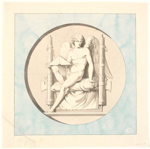 Der Genius der Gerechtigkeit. Zeichnung für das Marmorrelief auf der Freiheitsstatue