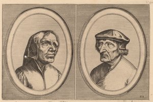 "Trijn Bulle-bacx" und "Voorsichtighe Oenne" von Johannes and Lucas van Doetechum after Pieter Bruegel the Elder