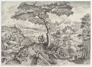 Soldaten bei der Rast Milites requiescentes aus Die großen Landschaften, ca. 1555-56