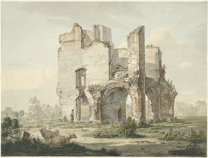 Die Ruine der Abtei von Rijnsburg von Johannes van Lexmond