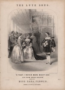 Das Lautenlied aus Anna Bolena von Donizetti (Farblithographie) von John (after) Brandard