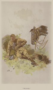 Verwundet (Farblithographie) von John (after) Charlton