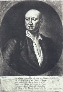 James Figg, erster englischer Bare-Knuckle-Boxmeister, gestorben 1734 (Gravur) von John (after) Ellys