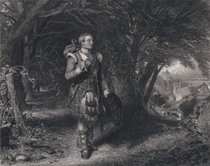 Illustration für Die Rückkehr des Soldaten von Robert Burns von John (after) Faed