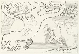 Wald der Harpyien, Inferno, Gesang 13 (Gravur) von John (after) Flaxman