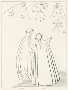 Der himmlische Adler, Paradies, Gesang 19 (Gravur) von John (after) Flaxman