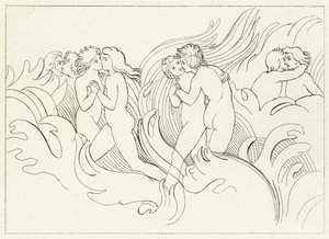 Das feurige Verderben, Fegefeuer, Gesang 26 (Gravur) von John (after) Flaxman