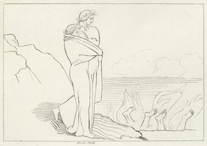 Der Abgrund der Simonie, Inferno, Gesang 19 von John (after) Flaxman