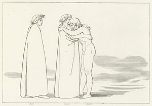 Das Treffen mit Sordello, Fegefeuer, Gesang 6 (Gravur) von John (after) Flaxman