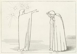 Der Berg der Prüfung, Fegefeuer, Gesang 1 (Gravur) von John (after) Flaxman