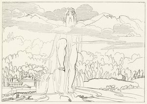 Die Statue aus vier Metallen, Inferno, Gesang 14 (Gravur) von John (after) Flaxman