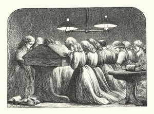 Abendgebet in einer Mädchenschule von John (after) Gilbert