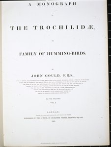Frontispiz von John (after) Gould