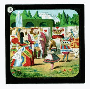 Alice im Wunderland, farbige Laternenbilder