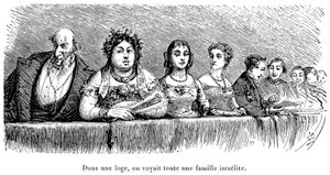 Israelische Familie in einer Theaterloge in Russland