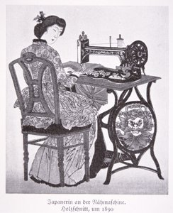 Japanische Nähmaschine von Walter Charles Mills