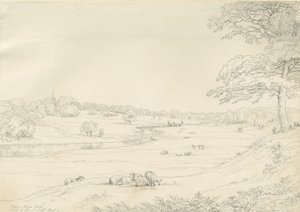 [Great] Barr Park: Feder- und Tuschzeichnung, undatiert [frühes 19. Jahrhundert] von John Allport