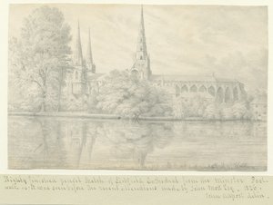 Lichfield Kathedrale - Südwestansicht von John Allport