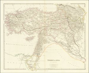 Karte der Türkei in Asien von 1840 von John Arrowsmith