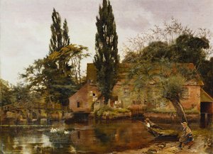 Mühle am Avon, 1886 von John Arthur Lomax