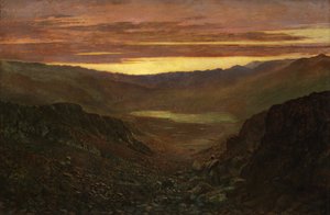 Fleetworth Hollow und Tarn vom Green Gable Fell bei Dämmerung von John Atkinson Grimshaw