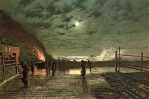 In Gefahr (Der Hafenflare) 1879 von John Atkinson Grimshaw