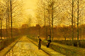 Im goldenen Abendlicht, 1883 von John Atkinson Grimshaw